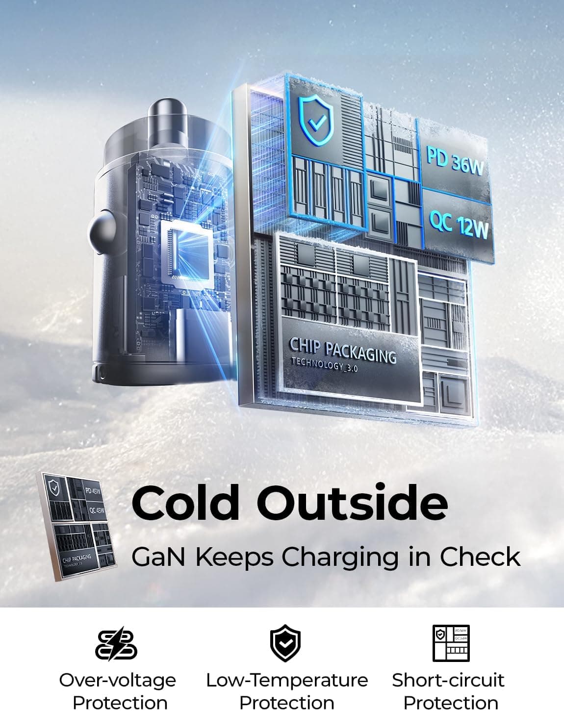 Cargador de Auto LISEN USB C, Adaptador de Cargador USB de 69W para Encendedor de Cigarrillos, Accesorios para Autos Regalos para Hombres, Adaptador de Carga Rápida Mini USBC para Autos, Enchufe Tipo C 12V, para iPhone 17 Pro Max 16 15 14 13 Negro 2 Paquete - Image 4