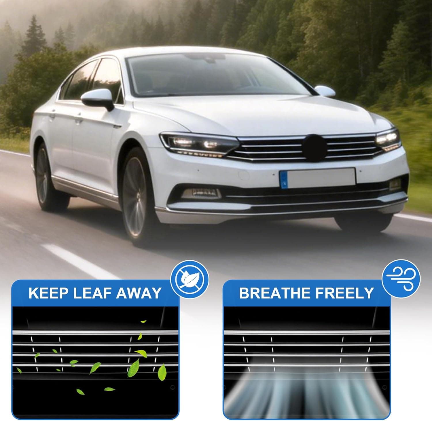 Front Molding Grille Grill Chrome For 2012 2013 2014 2015 Volkswagen VW Passat 561853651COQE - Image 5