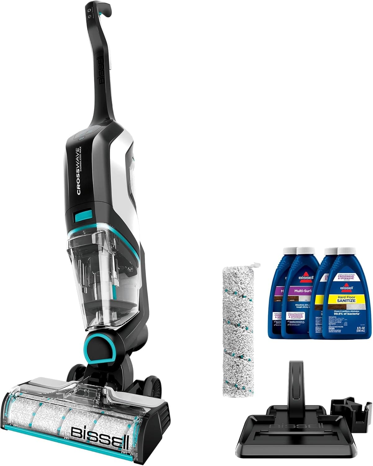 Bissell CrossWave Cordless Max Vacuum Mop All in One Wet and Dry Vac Combo Hard Floor Cleaner and Area Rugs, Cordless Mop, Pack-in Formulas Included, 2554A Crosswave Max - Image 2