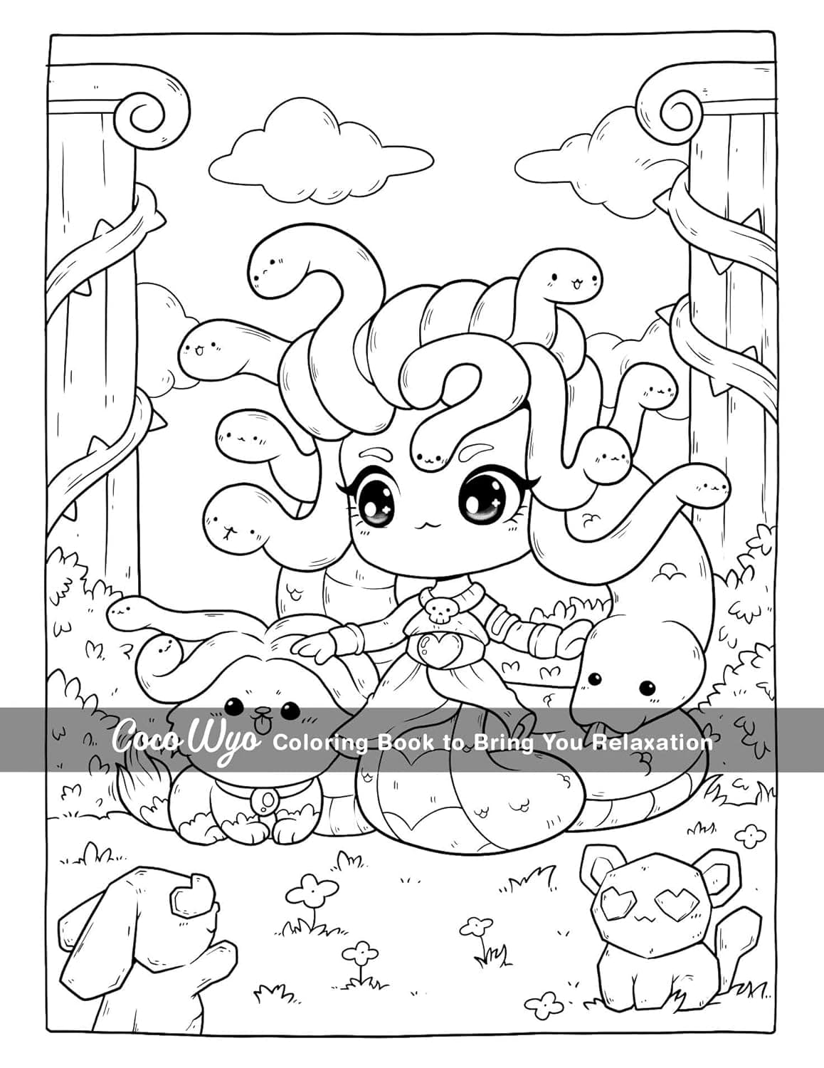 Creepy Cutie: Coloring Book for Adults and Teens Featuring Goth Kawaii and Spooky Cute Creatures of All Kinds and Many More - Image 8