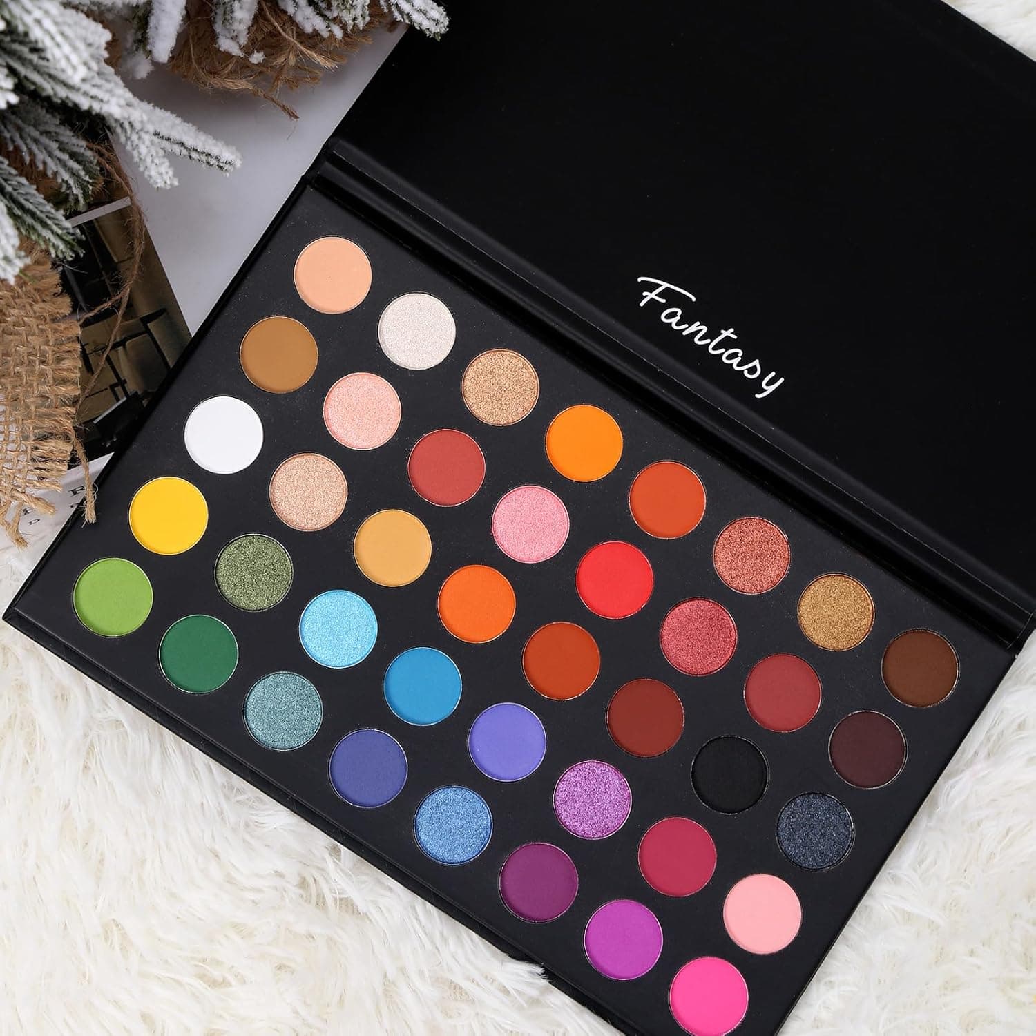 Highly Pigmented Eye Makeup Palette, Matte Shimmer Metallic Eyeshadow Pallet Long Lasting Blendable Natural Colors Make Up Eye Shadows Cosmetics Gift Kit Colorful Palette - Image 3