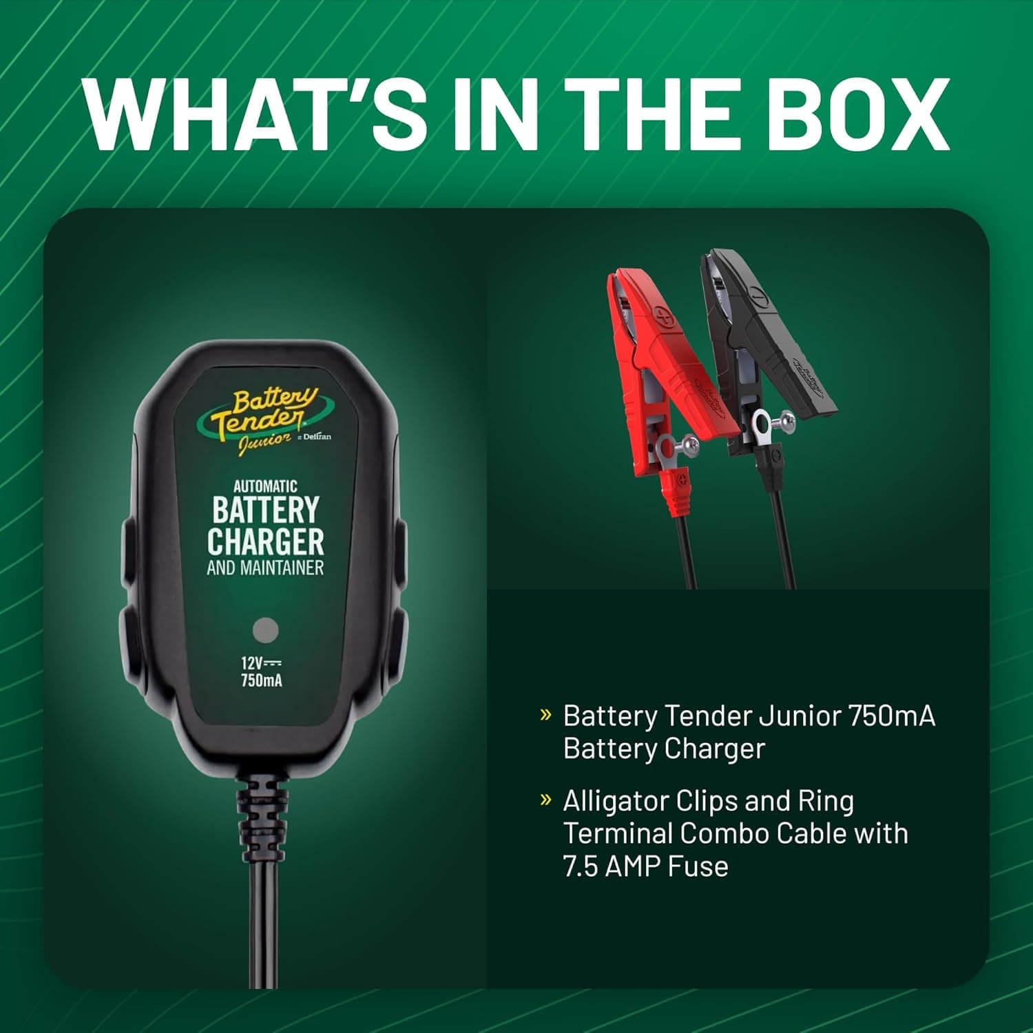 Battery Tender Junior 12V, 750mA Charger and Maintainer: Automatic 12V Powersports for Motorcycle, ATVs, and More - Smarter Than a Trickle Charger - 021-0123 - Image 11