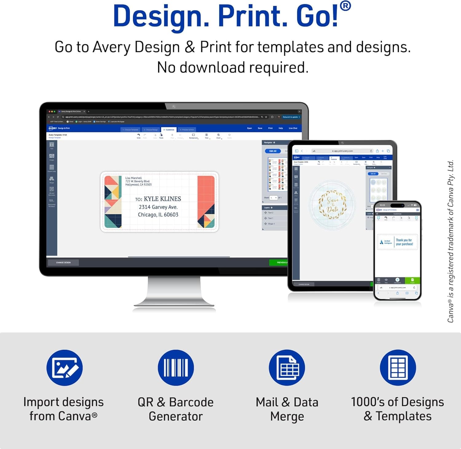 Etiquetas de Dirección Imprimibles Avery Easy Peel con Sure Feed, 1" x 2-5/8" Stickers Personalizables, Blancas, 750 Etiquetas de Envío en Blanco, Ideales para Envíos, Correspondencia y Más (8160) 1" x 2 5/8" 750 etiquetas - Image 8