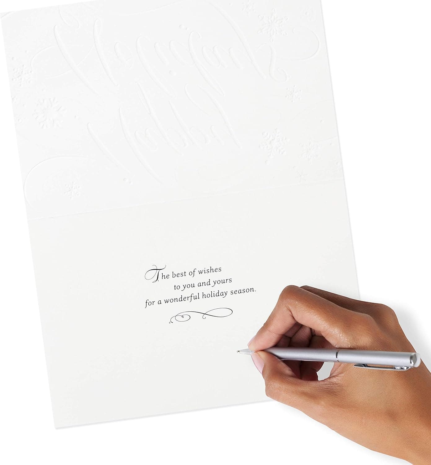 Tarjetas de Navidad Hallmark en Caja con Sobres, Felices Fiestas (40 Tarjetas Azules de Vacaciones) 40ct Tarjetas Felices Fiestas - Image 6