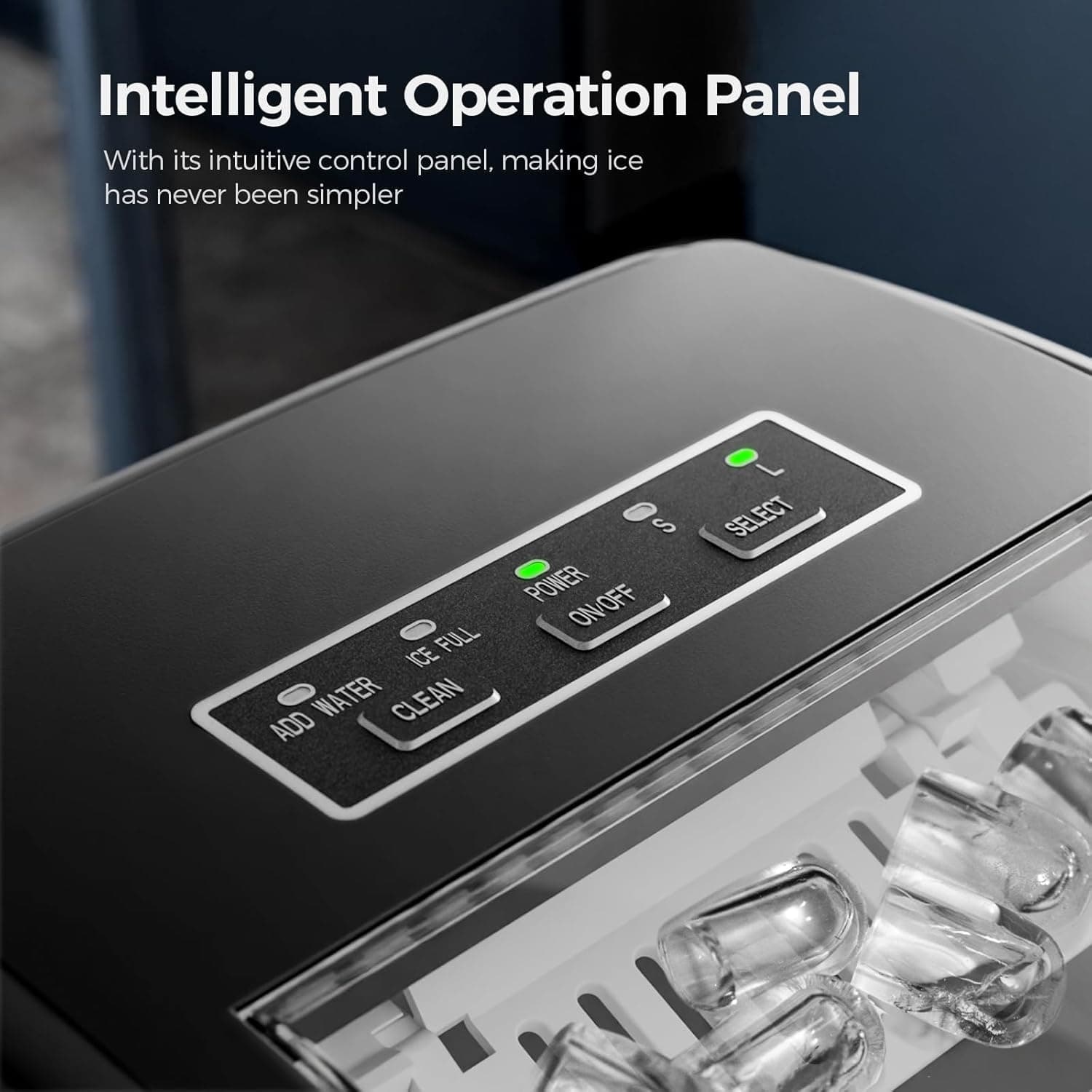 Electactic Ice Makers Countertop,26Lbs/24H,9 Cubes in 6 Mins,Portable Ice Maker Machine with Self-Cleaning,2 Sizes of Bullet - Image 4