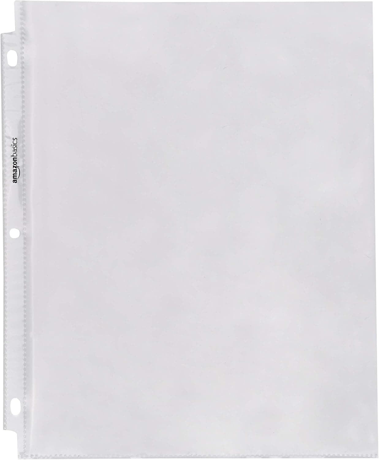 Amazon Basics Sheet Protectors for 3 Ring Binder, Heavyweight, Polypropylene, 8.5 x 11 Inch, 100-Pack, Clear 100 - Pack - Image 2