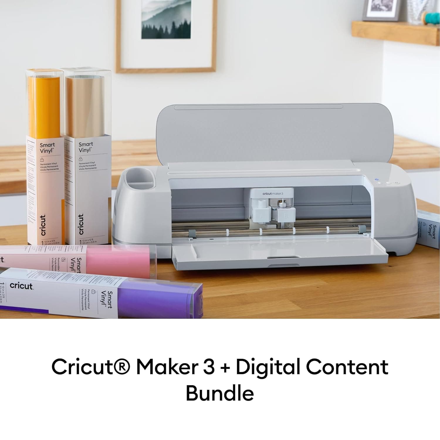Cricut Maker 3 & Digital Content Library Bundle - Includes 30 Images in Design Space App - Smart Cutting Machine, 2X Faster & 10X Cutting Force, Cuts 300+ Materials, Blue - Image 3