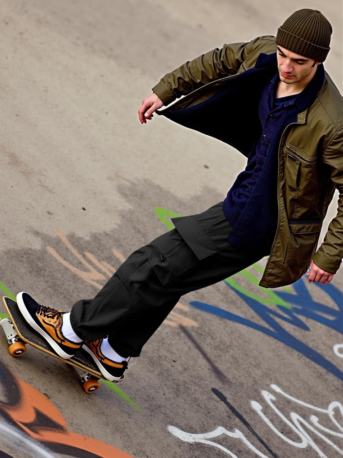 Pantalones Cargo Baggy para Hombre JMIERR, Pantalones Paracaídas Casual a la Moda, Ajuste Suelto, Joggers Harem con Bolsillos para Streetwear, X-Large A1 Negro - Image 8