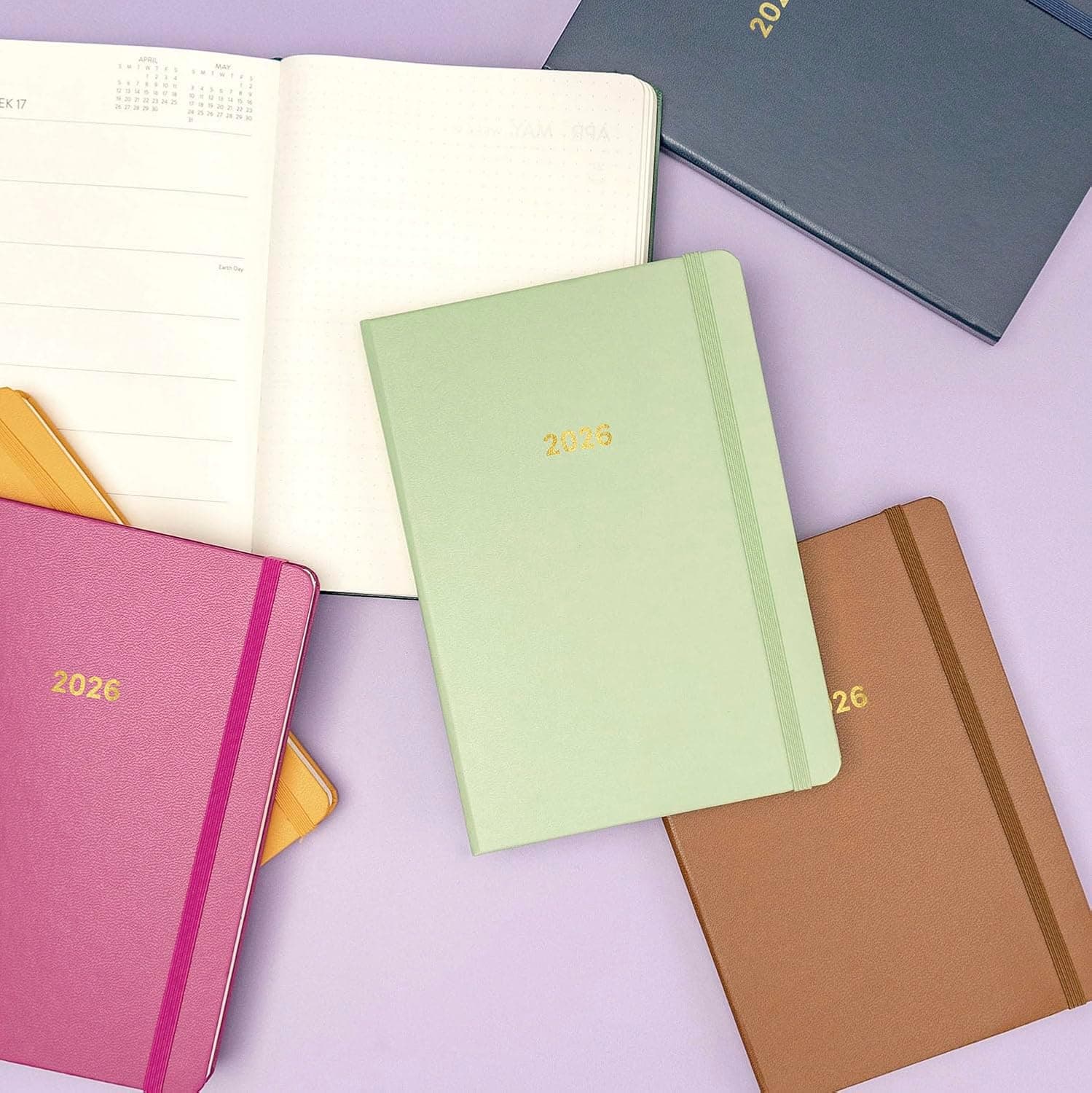 PAPERAGE Planificador Semanal y Mensual 2026, 12 Meses (Enero 2026 - Diciembre 2026), 5.6 in x 8 in, Planificador de Tapa Dura 2026 con Páginas Semanales y Mensuales, Páginas de Notas, Stickers y Bolsillo Trasero – Negro - Image 7