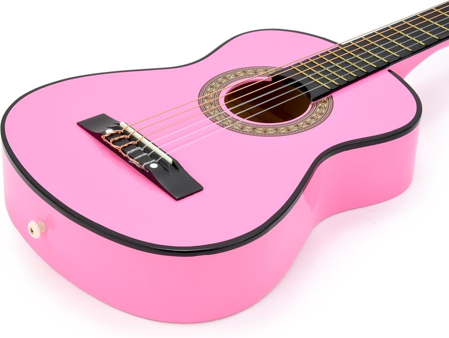 30" Wood Classical Guitar with Case and Accessories for Kids/Girls/Boys/Beginners (Pink) Right Pink - Image 4