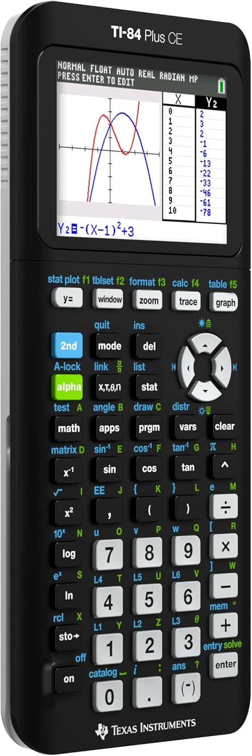 Texas Instruments TI-84 Plus CE Color Graphing Calculator, Black - Image 3