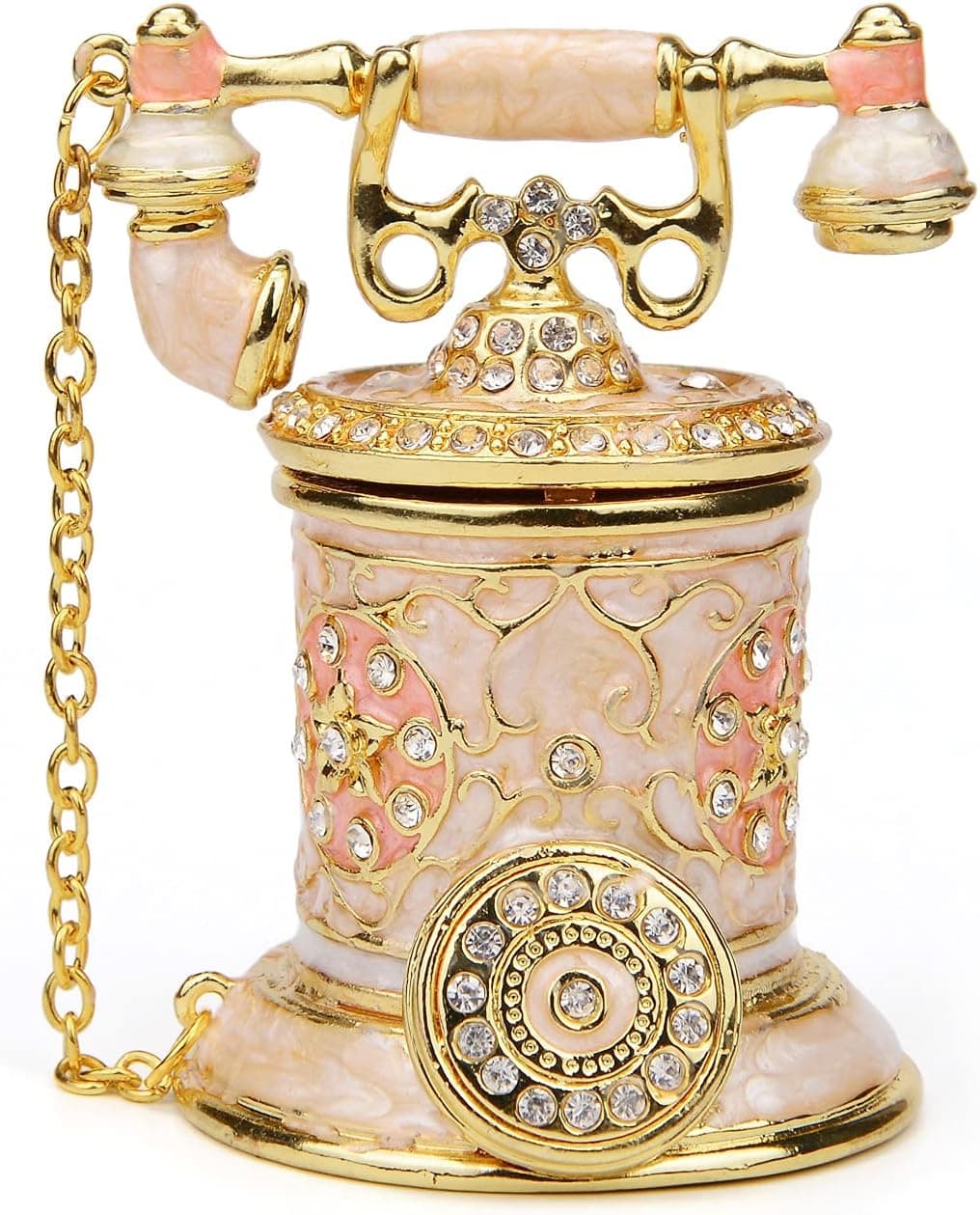 Amazon.com: Furuida Vintage Telephone Trinket Box Hinged Enamel Hand Painted Jewelry Box Decorative Telephone Ornaments Gift for Home Decor (Pink) : Home & Kitchen