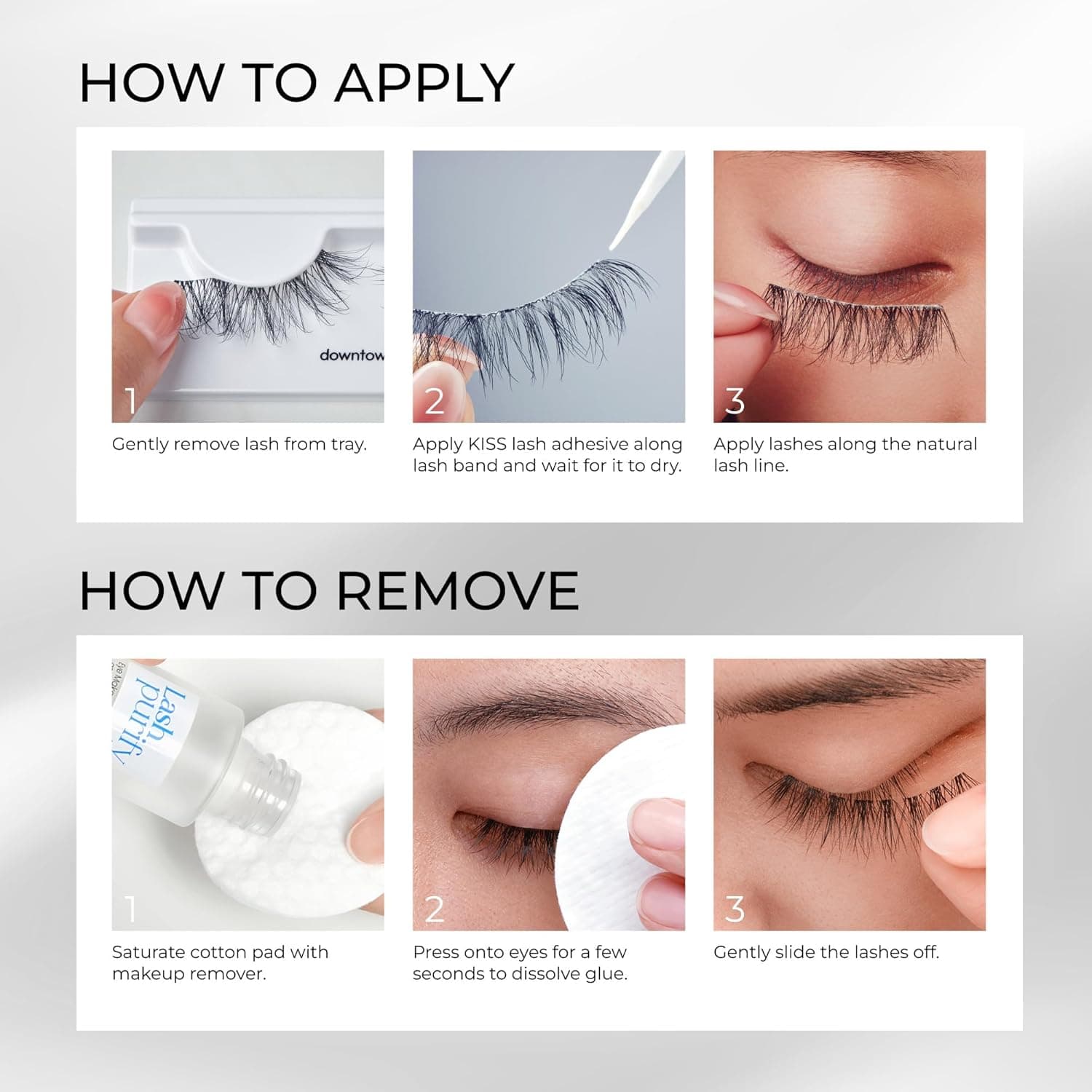 KISS So Wispy, False Eyelashes, 'Pompadour', 16mm, Includes 5 Pairs Of Lashes, Easy to Apply, Reusable Lash Clusters Medium Volume - Multi Pack - Image 8