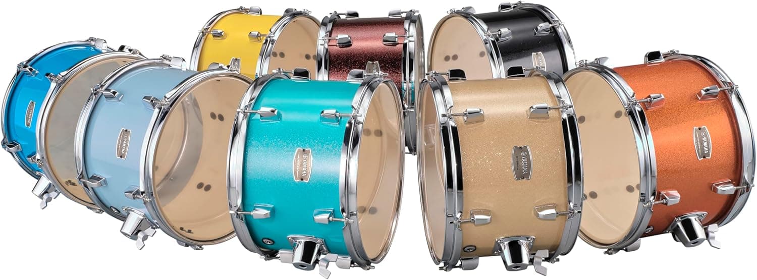 Yamaha Rydeen 5-Piece Drum Set With 22" Bass Drum, Floor Tom, 2 Toms With Ball Clamp And Wood Snare Drum, Champagne Glitter 22" Bass Drum Champagne Glitter - Image 4