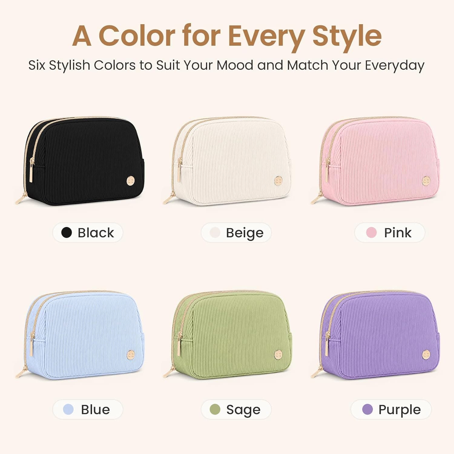 Sooez Cute Pencil Case,Soft Corduroy Large Capacity Pencil Pouch for girls - Image 3