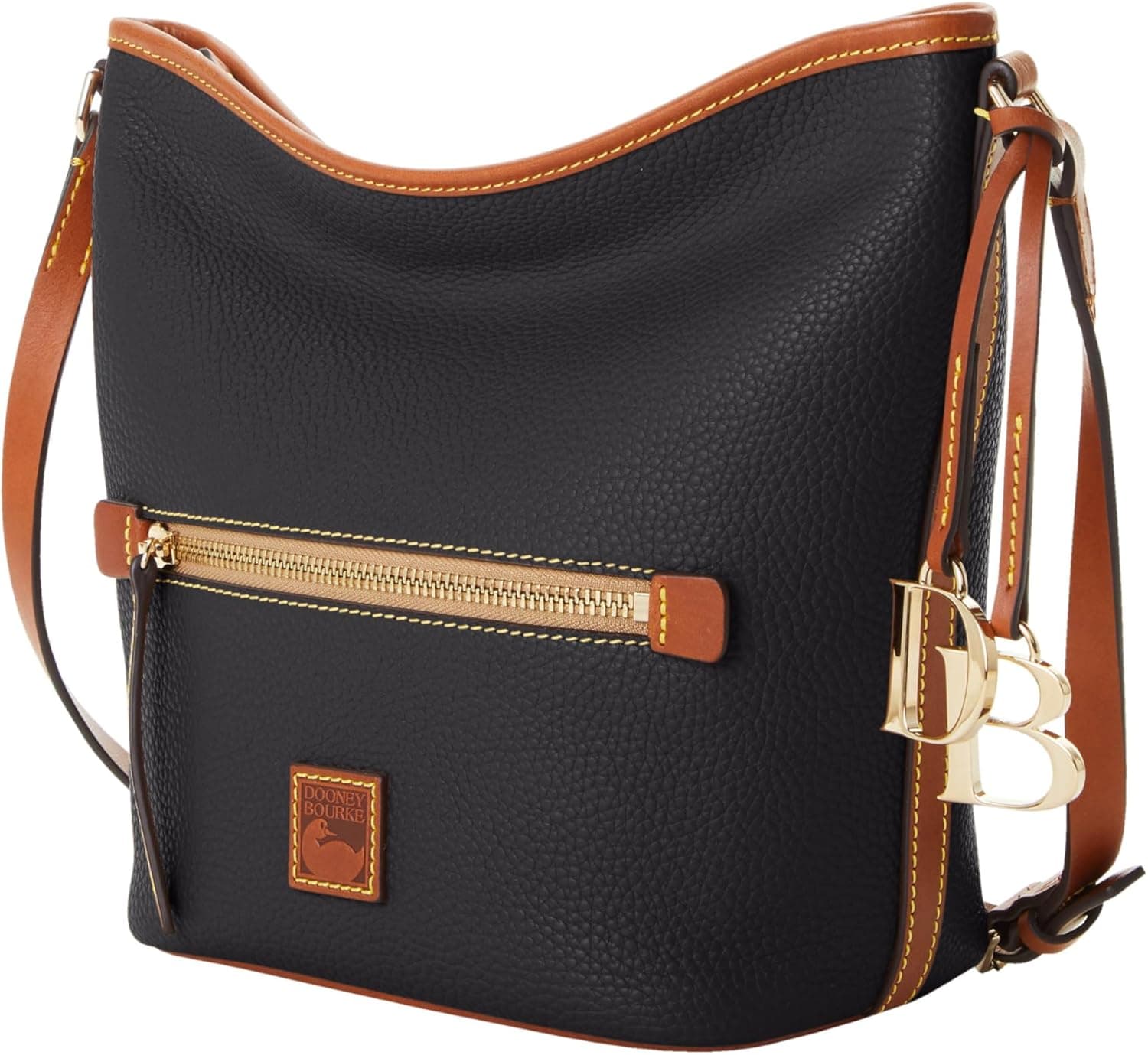 Dooney & Bourke Handbag, Pebble Grain Zip Sac Black - Image 3