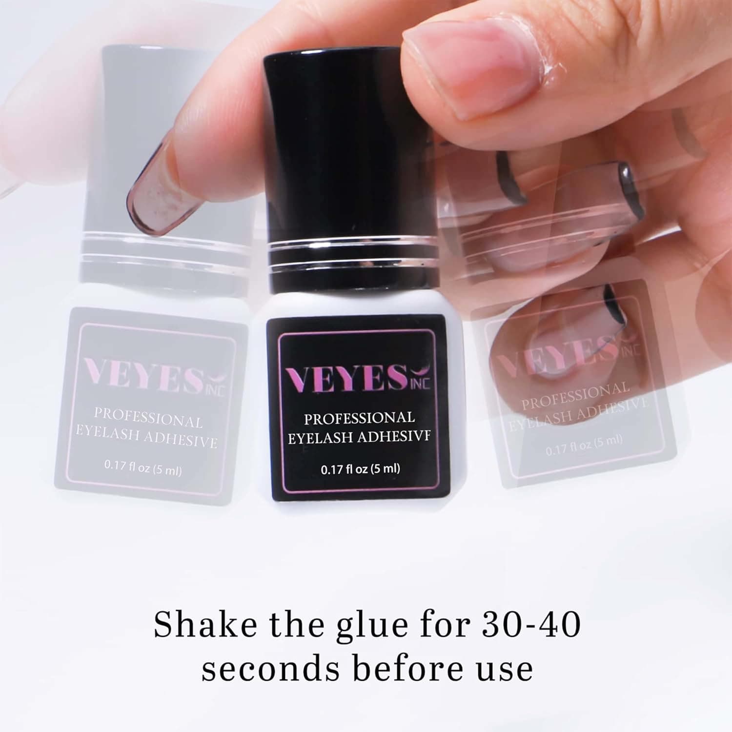 VEYES INC Eyelash Extension Glue - Extra Strong Professional Lash Glue 5ml | 1 Sec Drying time | Retention - 8 Weeks | Black Adhesive for Semi-Permanent Extensions Salon Use for Lash Tech - Image 6