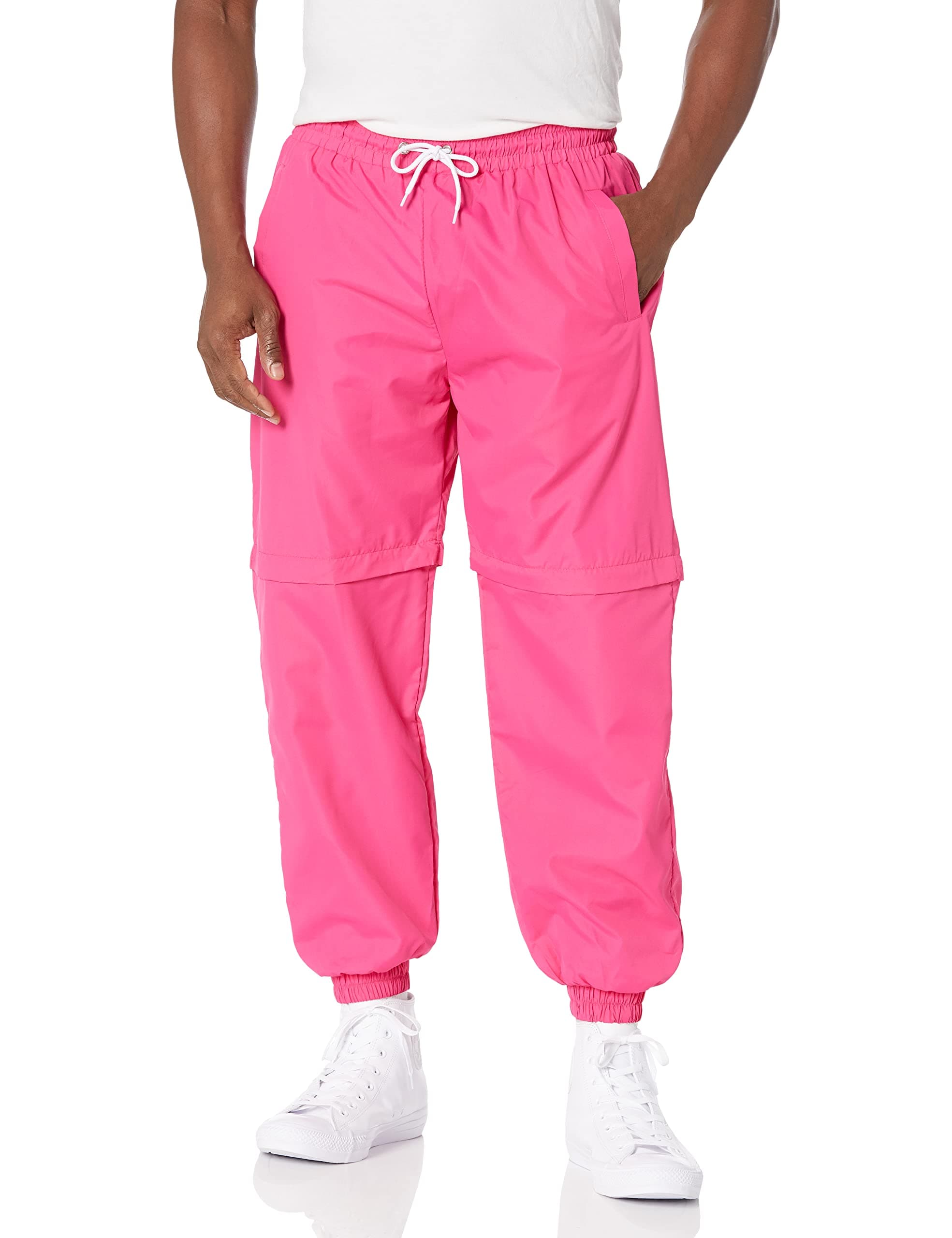 Funny Guy Mugs 80s & 90s Retro Neon Windbreaker Pants X-Large Neon Pink