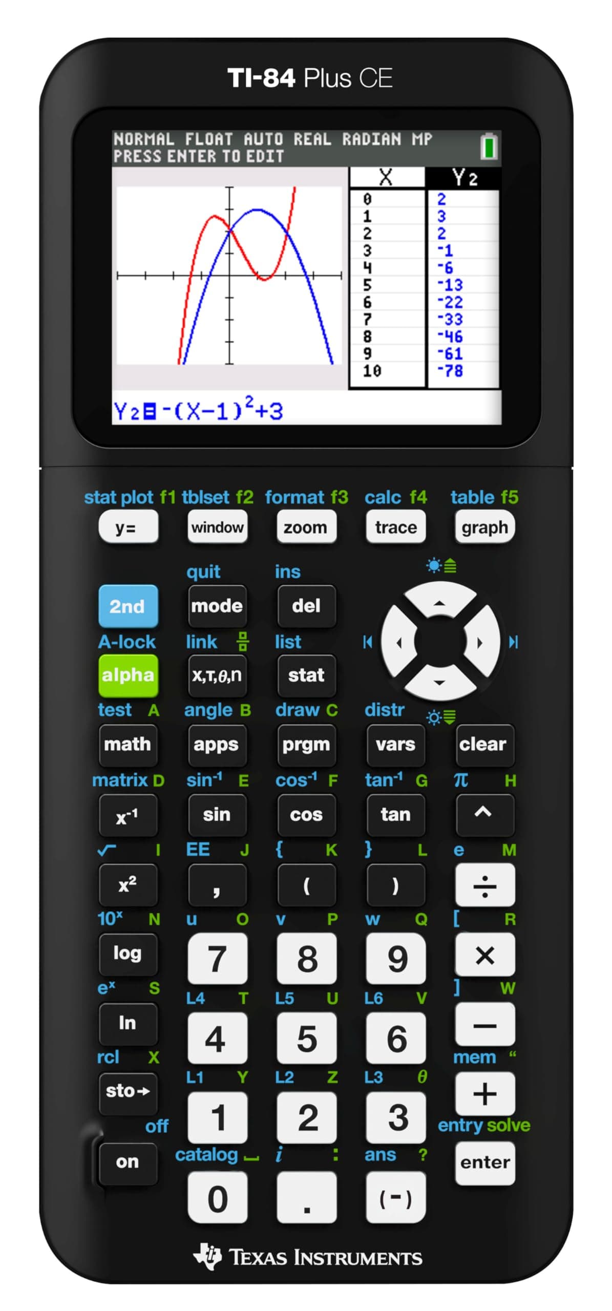 Texas Instruments TI-84 Plus CE Color Graphing Calculator, Black