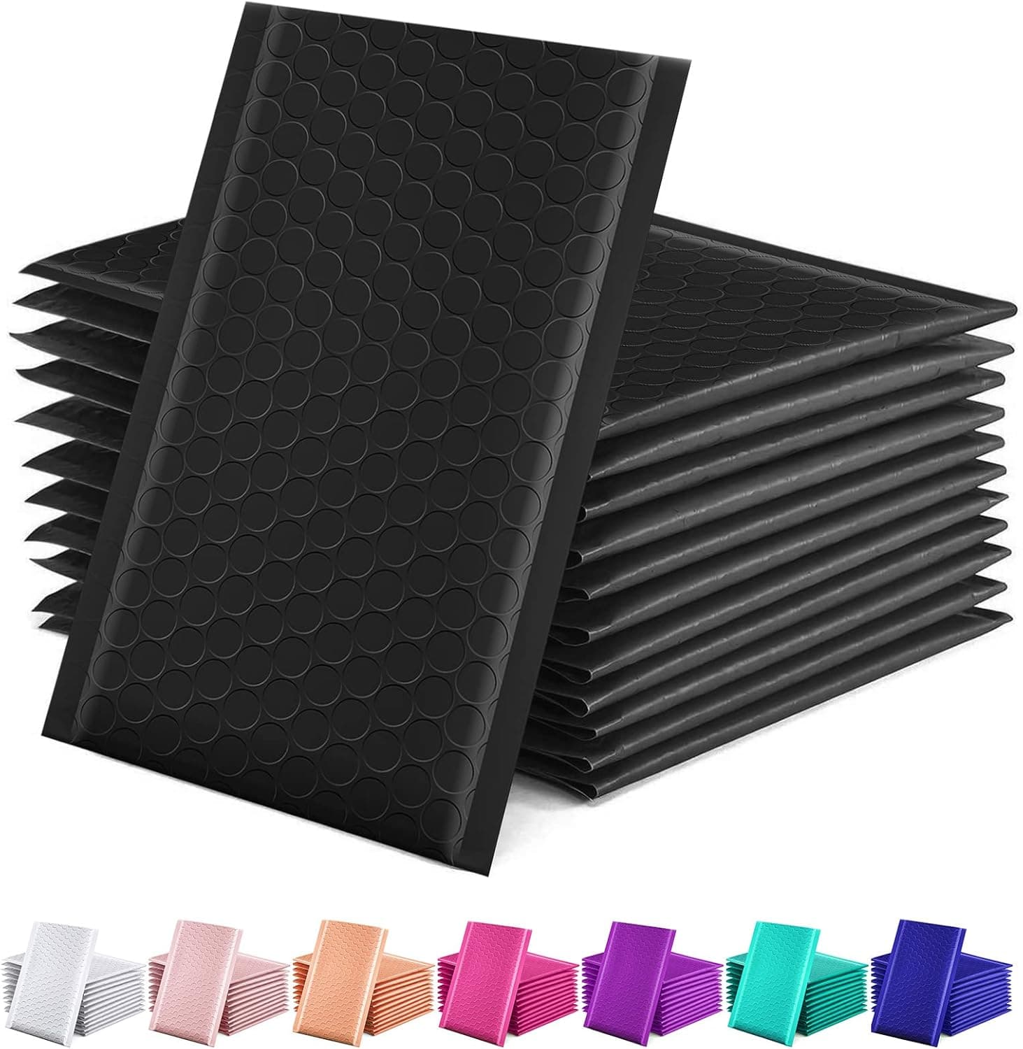 GSSUSA Black Bubble Mailers 4x8 Inches 50 Pack, Usable Size 4X7" Bubble Envelopes for Small Business, Padded Envelope, Shipping Mailers, Packaging Bags, Mailing Envelopes, Shipping Supplies Black 4x8 50PC - Image 2