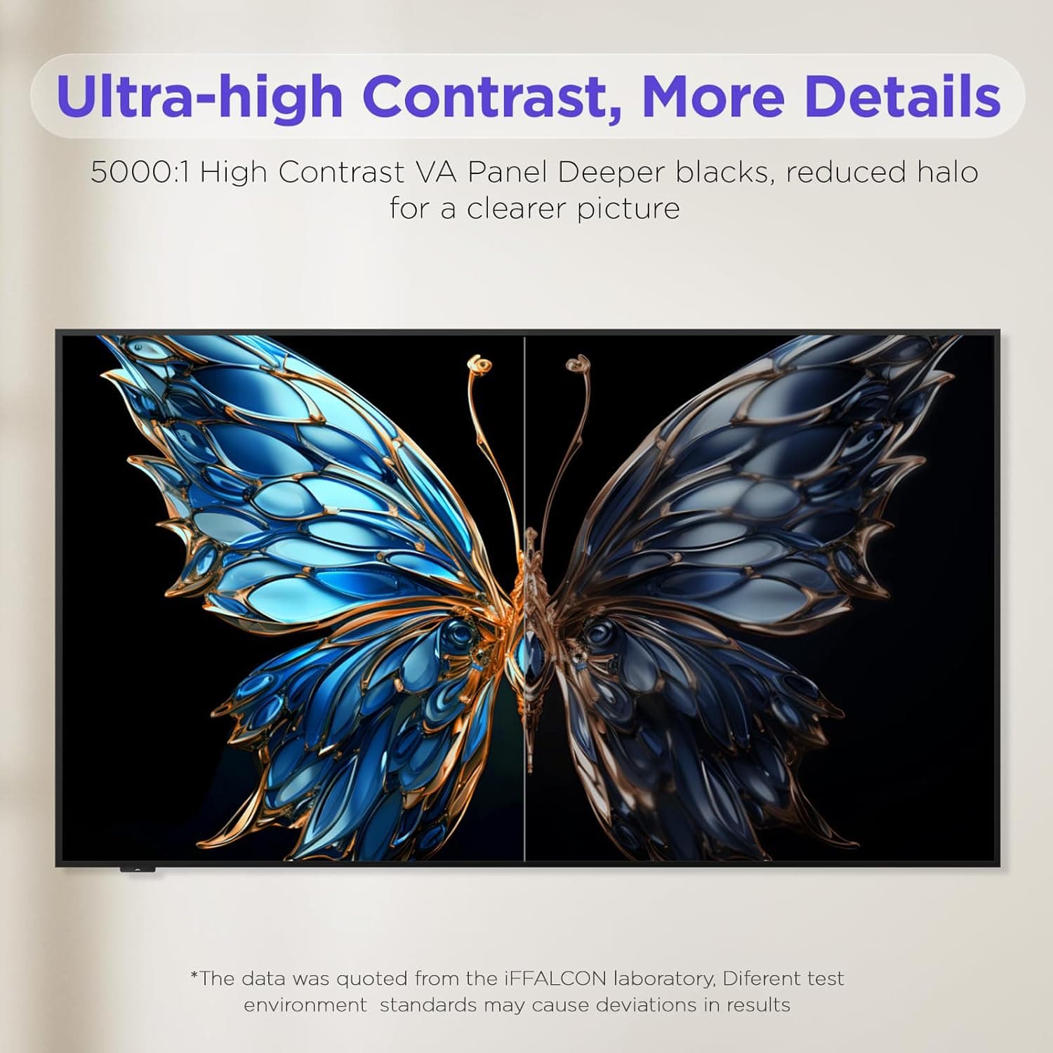 iFFALCON 55-Inch Class QLED 4K Smart TV, Ultra-Slim Picture Frame TV, 144Hz, HDR, Art Mode w/AI Art, Wide Color Gamut, Dolby Vision IQ, Dolby Atmos, Google Assistant Voice Remote(55F75, 2025 Model) 55-Inch Mural TV - Image 8