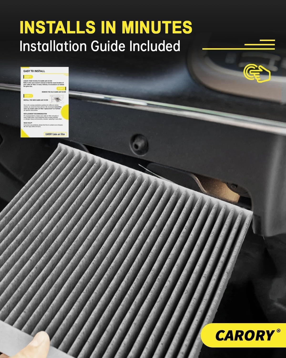 Filtro de Aire de Cabina CARORY con Carbón Activado para Toyota Camry, Corolla, RAV4, Highlander, Lexus RX350, NX300, GX460, Subaru Leg - Image 9