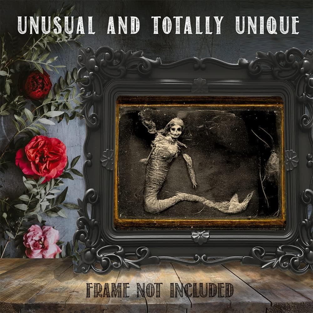 Make Em Laugh Mummified Mermaid - 11x14 Unframed Creepy Gothic Room Wall Art Print - Vintage Halloween Home Witchy Occult, Wicca, Wiccan Décor Oddities and Curiosities Unframed Print Poster - Image 4