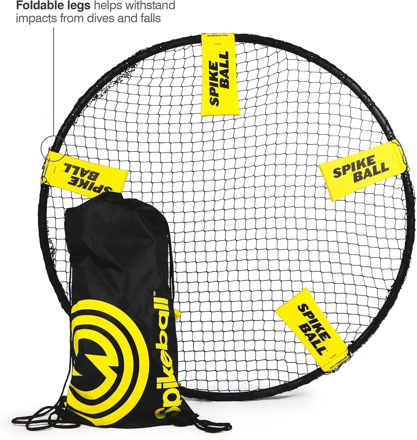 Spikeball 3 Ball Original Roundnet Game Set - Includes 3 Balls, net and Bag Black/Yellow Single - Image 2
