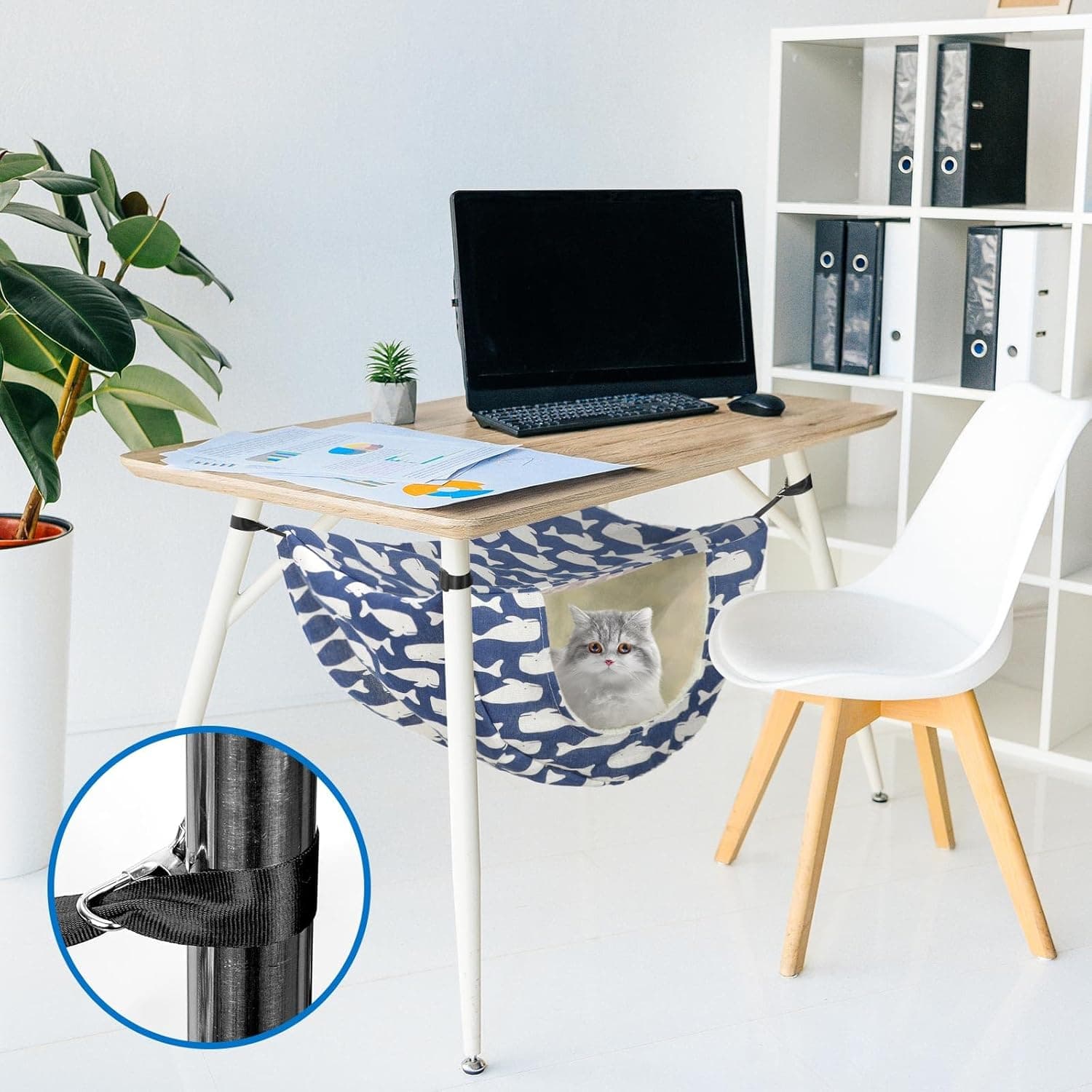 Jetec 2 Pieces Cat Cage Hammock Indoor Hanging Pet Bed Double Layer Hanging Cat Bed Bag Soft Kitten Hammock for Comfortable Two Level Cage Accessories for Spring, Summer, Winter, 2 Styles - Image 6