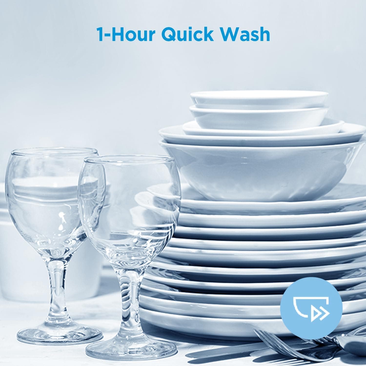 Midea MDF18A1AST Built-in Dishwasher with 8 Place Settings, 6 Washing Programs, Stainless Steel Tub, Heated Dry, Energy Star - Image 7