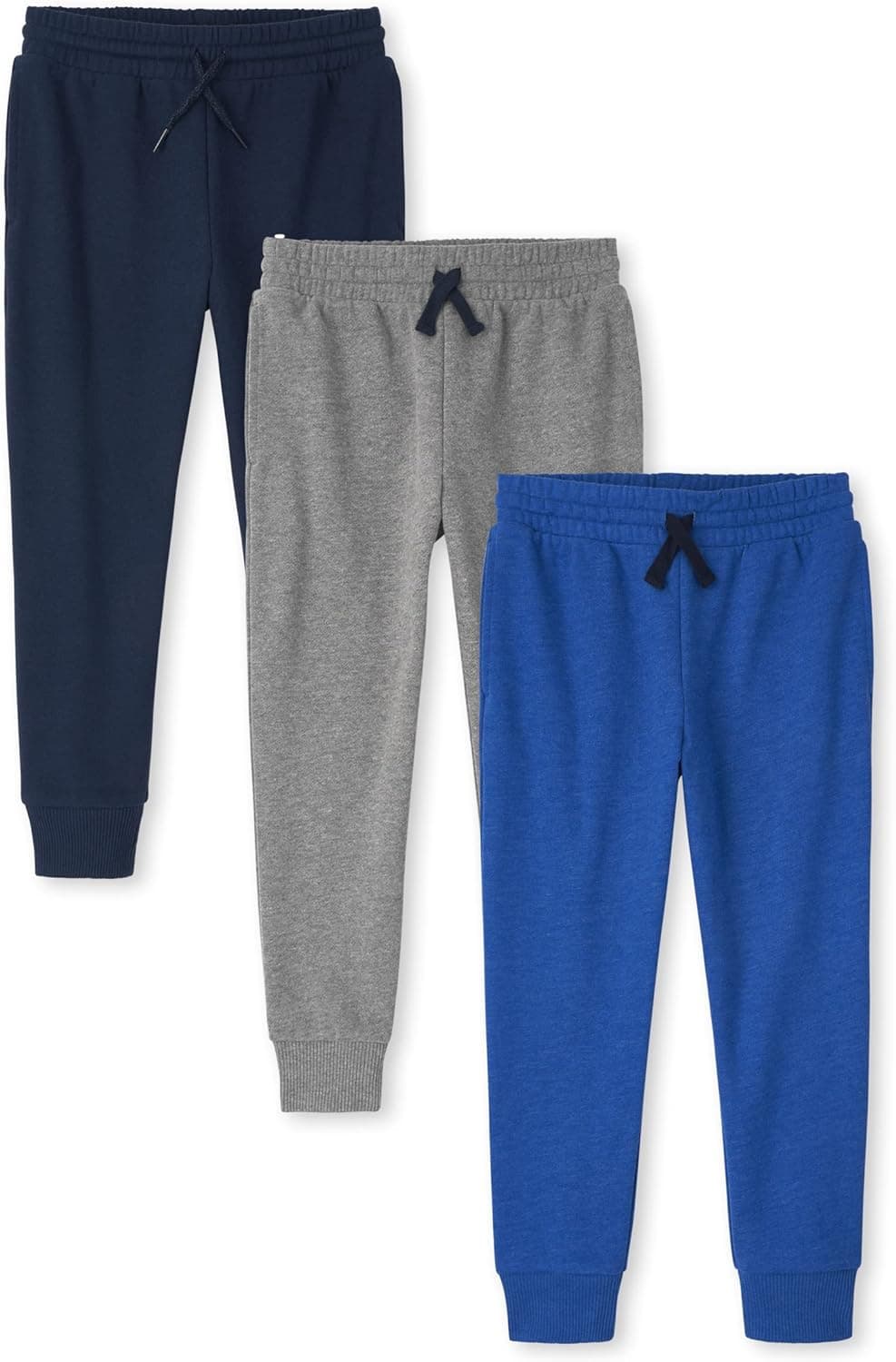 The Children'S Place Boys Active Fleece Jogger Sweatpants Medium Renew Blue 3 Pack 3 - Image 2