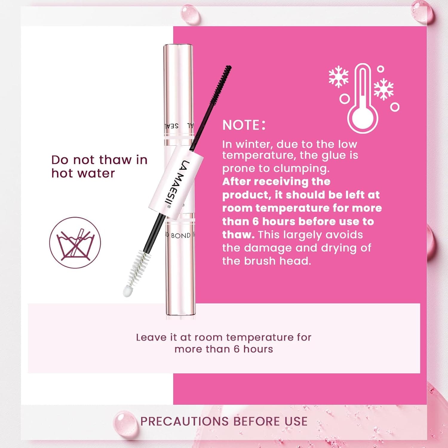 Lash Cluster Glue, Lash Bond and Seal for Eyelash Clusters, 10ml Bond and Seal, Waterproof, 2-in-1 Home Use, Strong Hold for 72H Bond&Seal - Image 5