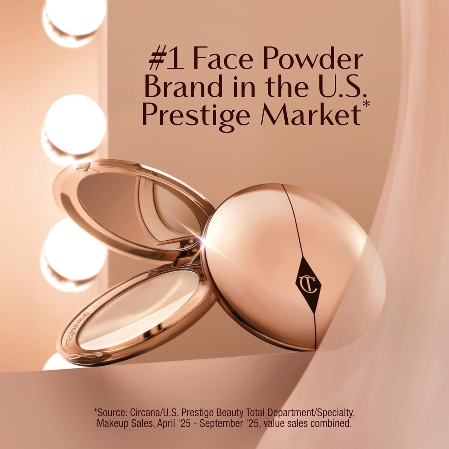 Charlotte Tilbury Airbrush Flawless Finish Setting Powder - Polvo Presionado Difuminador de Poros para Maquillaje Facial que Minimiza el Brillo con un Acabado Suave 1 Fair - muy claro a claro Tamaño Completo - Image 5