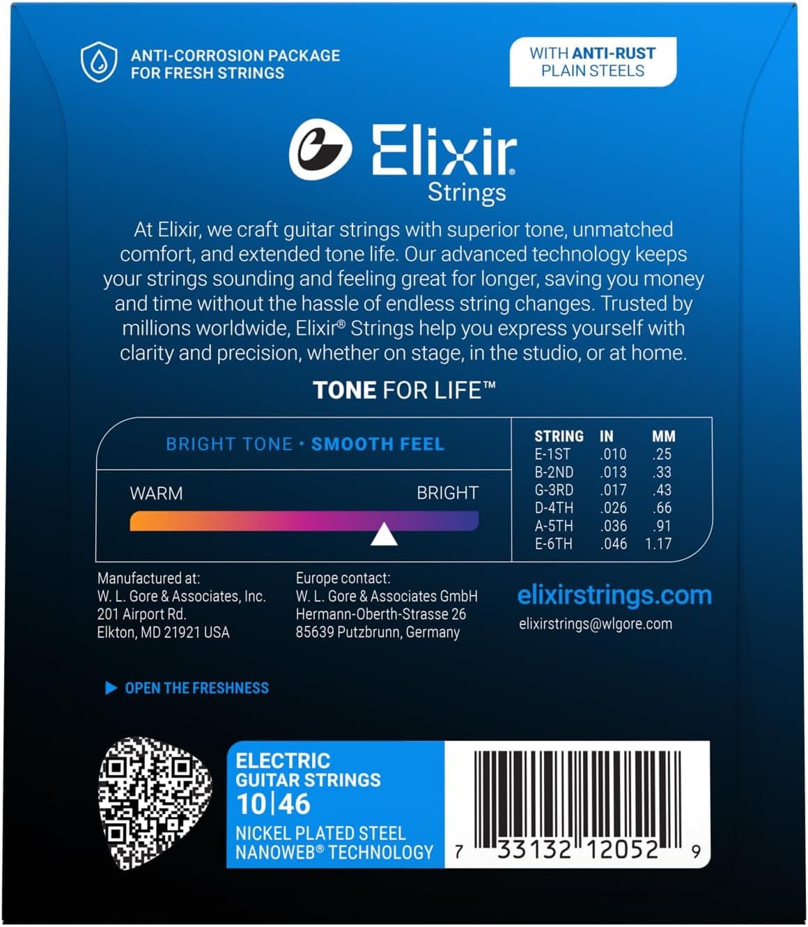 Elixir Strings, Electric Guitar Strings, Nickel Plated Steel with NANOWEB Coating, Longest-Lasting Bright Tone with Comfortable Feel, 6 String Set, Light 10-46 6 String Set Light (.010-.046) - Image 3