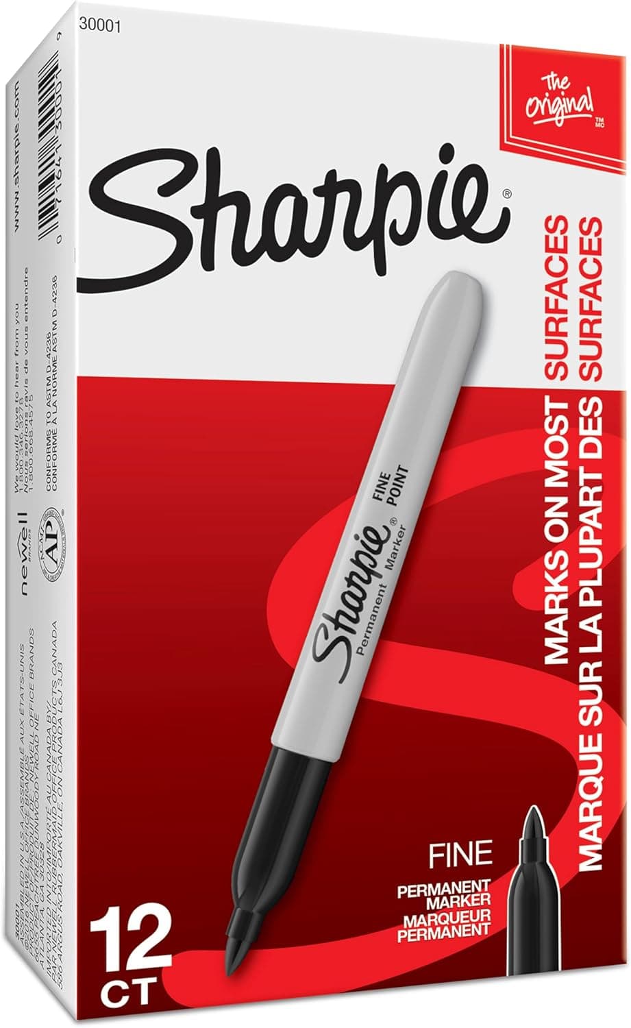 Sharpie Permanent Markers, Fine Tip, Black, 12 Count - For Classroom, Office, & Home, Quick Drying, Fade Resistant, For Wood, Plastic, Paper, Metal, And More, Ideal for Posters, Drawing, Coloring - Image 10