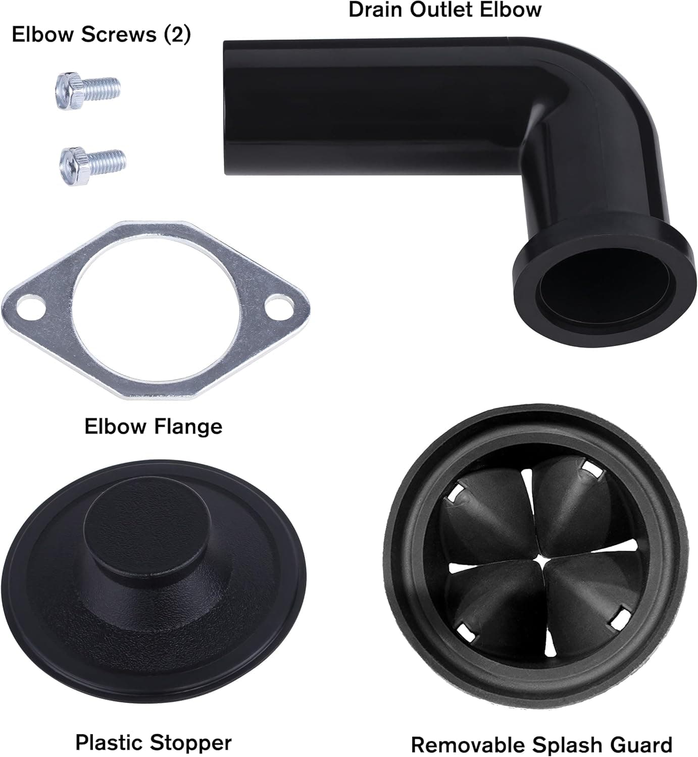 Waste Maid 10-US-WM-058-3B Garbage Disposal Anti-Jam Stainless Steel Food Waste Grinding System, 1/2 HP Economy, Black 1/2 HP Economy Grinding System - Image 7