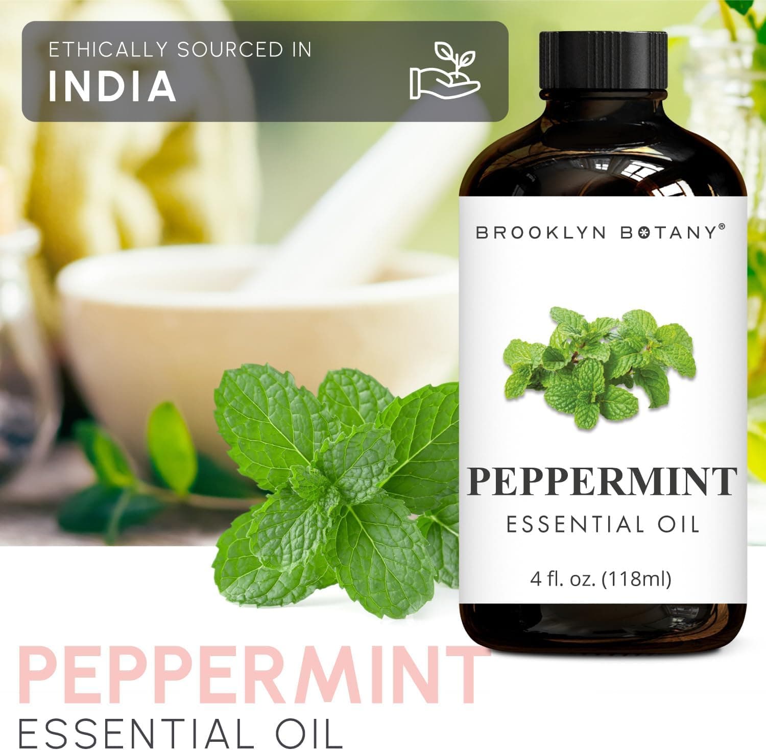 Brooklyn Botany Peppermint Essential Oil - Huge 4 Fl Oz - 100% Pure and Natural - Premium Grade with Dropper - for Aromatherapy and Diffuser Peppermint 4 Fl Oz (Pack of 1) - Image 5