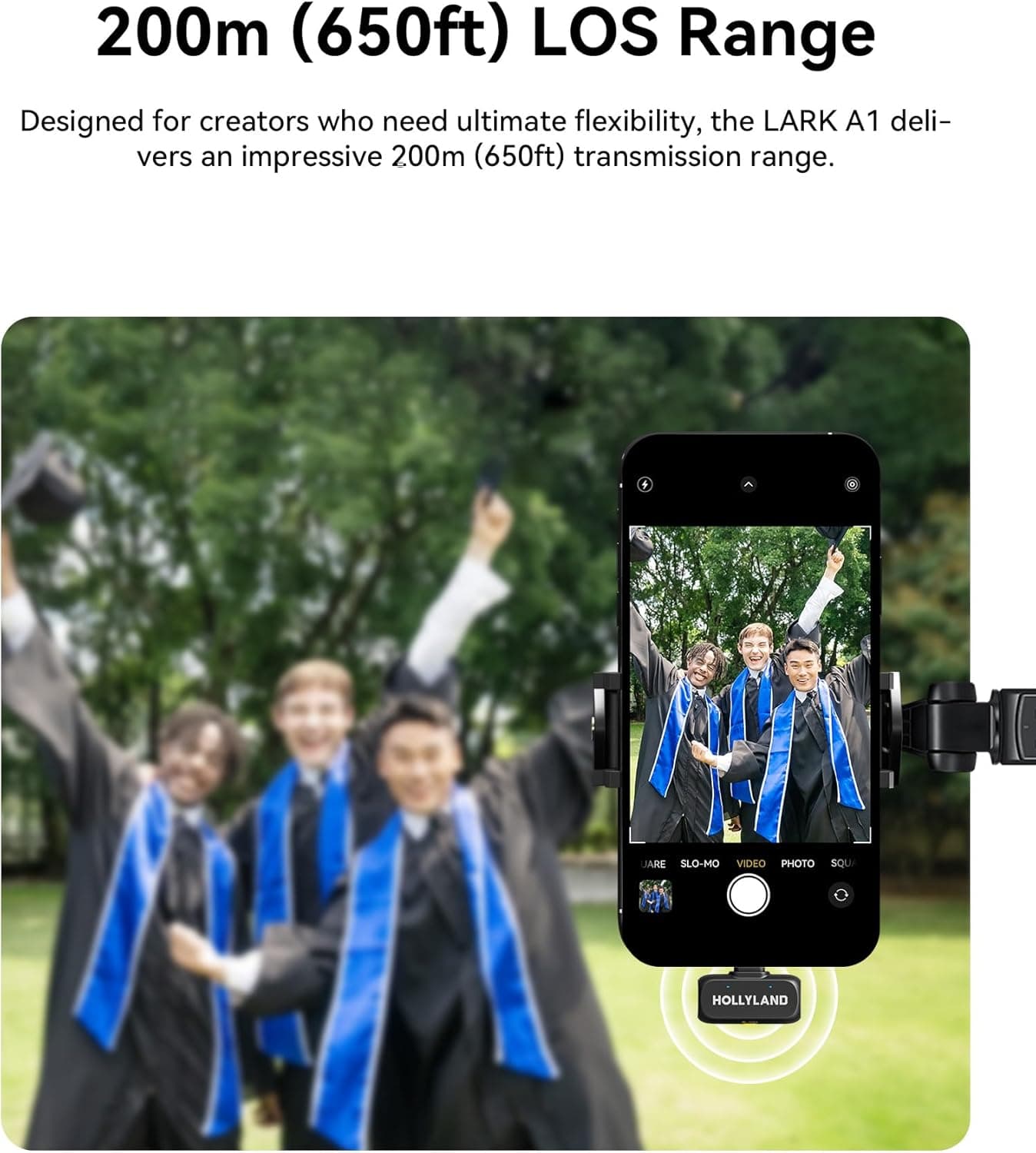 Hollyland Lark A1 Micrófono Inalámbrico para iPhone 17/16/15 y Android, 48kHz/24-bit, Cancelación de Ruido Inteligente de 3 Niveles, Magnético - Image 7