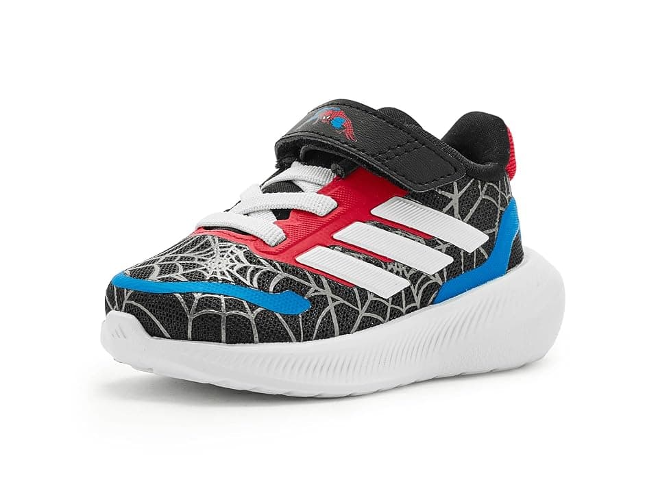 adidas Kids Marvel Spider-Man Run Falcon Shoes (Toddler) Kids Shoes Black/White/Pure Ruby: 5.5 Toddler M, Synthetic/Textile
