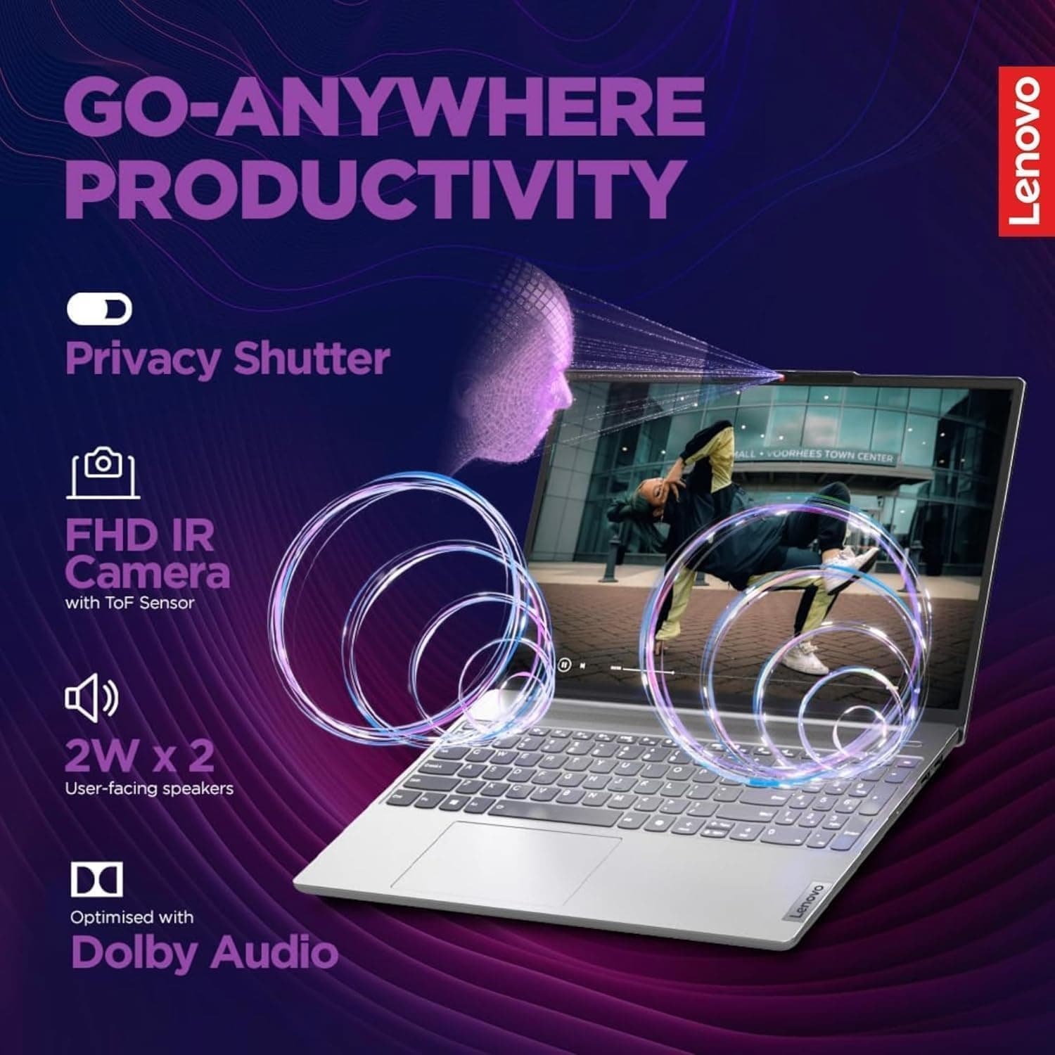 Lenovo IdeaPad 15.6 inch Laptop Computer with Microsoft 365 Home and Business • 8GB RAM • 256GB PCIe SSD • Intel Core • Wi-Fi 6 • 1TB Cloud Storage • 11HR Battery • Windows 11 • WOWPC Recovery USB - Image 5