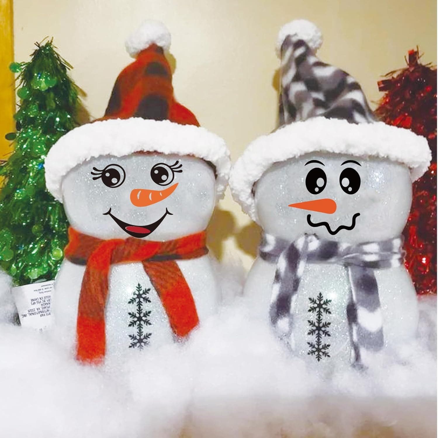 41 PCS Snowman Face Stickers for Crafts Christmas Vinyl Snowman Face Decals for Ornaments Glass Water Bottles Cup Window Wall Christmas Decorations (41Pcs Snowmen Faces) 41Pcs Snowman Face - Image 6