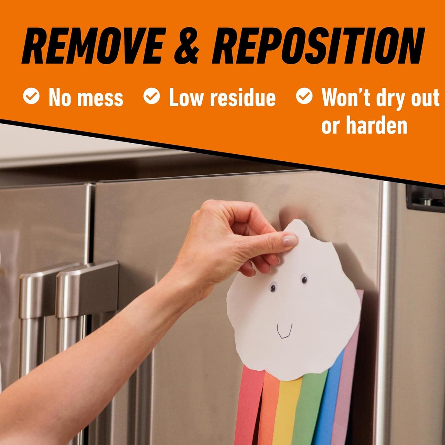 Gorilla Mounting Putty, Natural Tan Color, 168 Pre-Cut Squares (Pack of 1) - Non-Toxic Removable & Repositionable Wall Putty 4 Ounce 1 Pack - Image 7