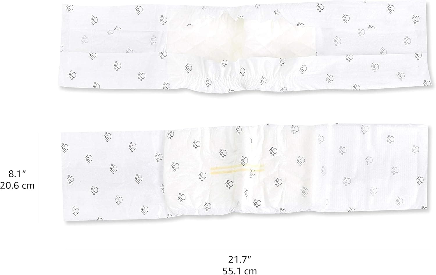Amazon Basics Absorbent, Leakproof Male Dog Wrap Disposable Diapers, Small, Pack of 50, White Small (Pack of 50) Pack of 50 - Image 5