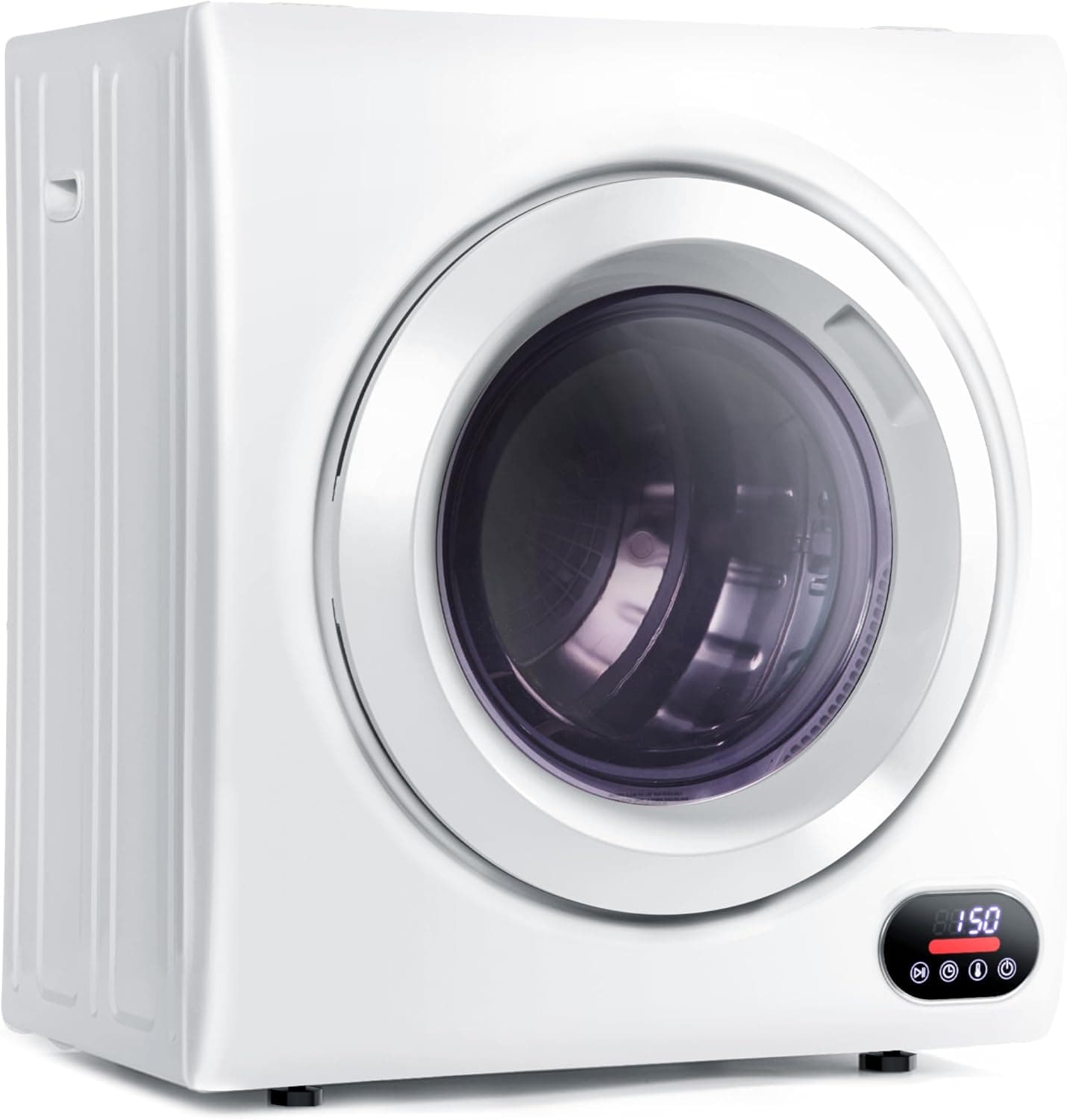 Sèche-linge Compact Euhomy, 3,5 pi³ Sèche-linge à Chargement Frontal en Acier Inoxydable avec Tuyau d'Échappement, 1500W, Panneau de Contrôle LCD - Image 2