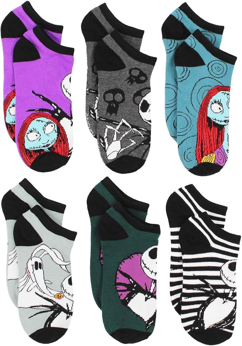 Disney Character Kids Adults 6 Pack Sock Set Large Purple - Image 8