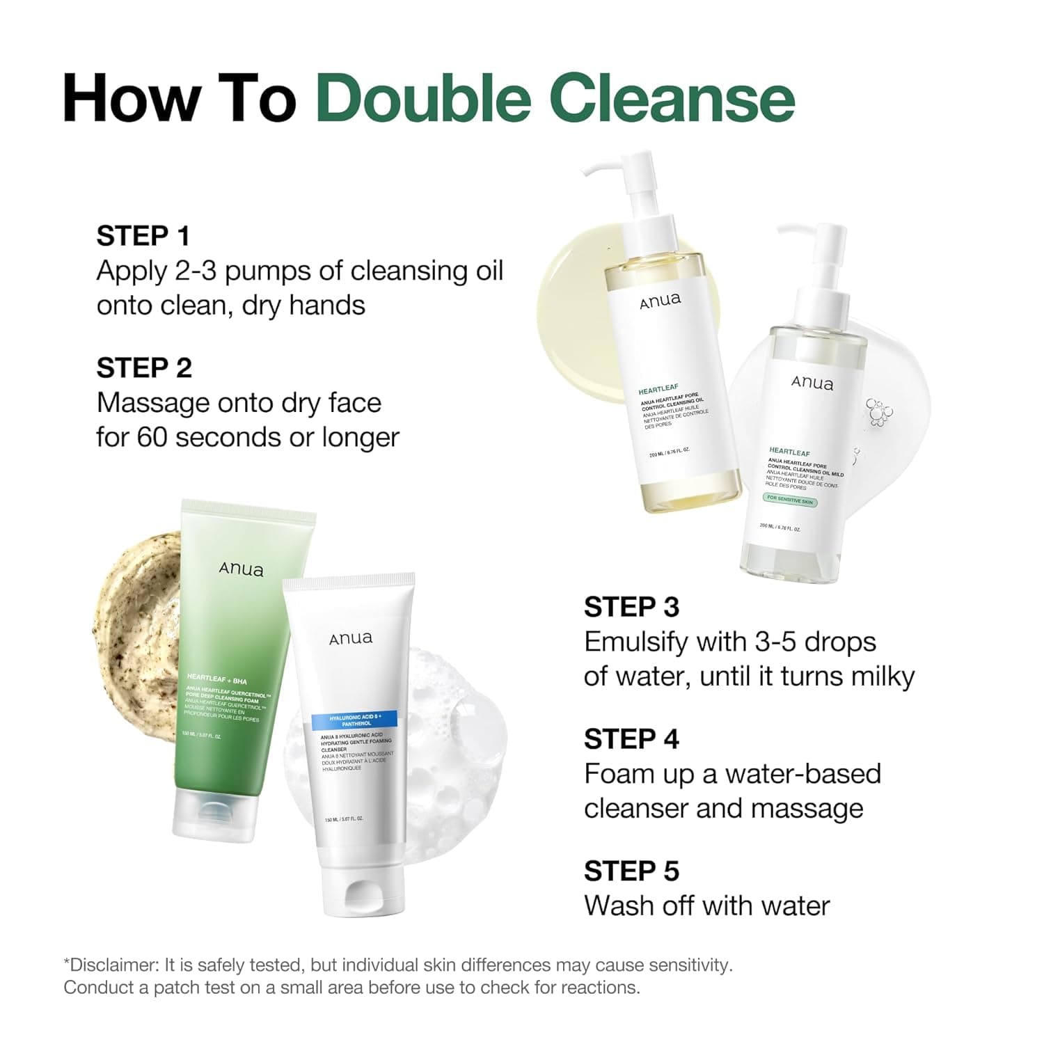 Anua Heartleaf Pore Control Cleansing Oil, Oil Cleanser for Face, Makeup Blackhead Remover, Korean Skin Care 6.76 fl oz(200ml) (original) - Image 8