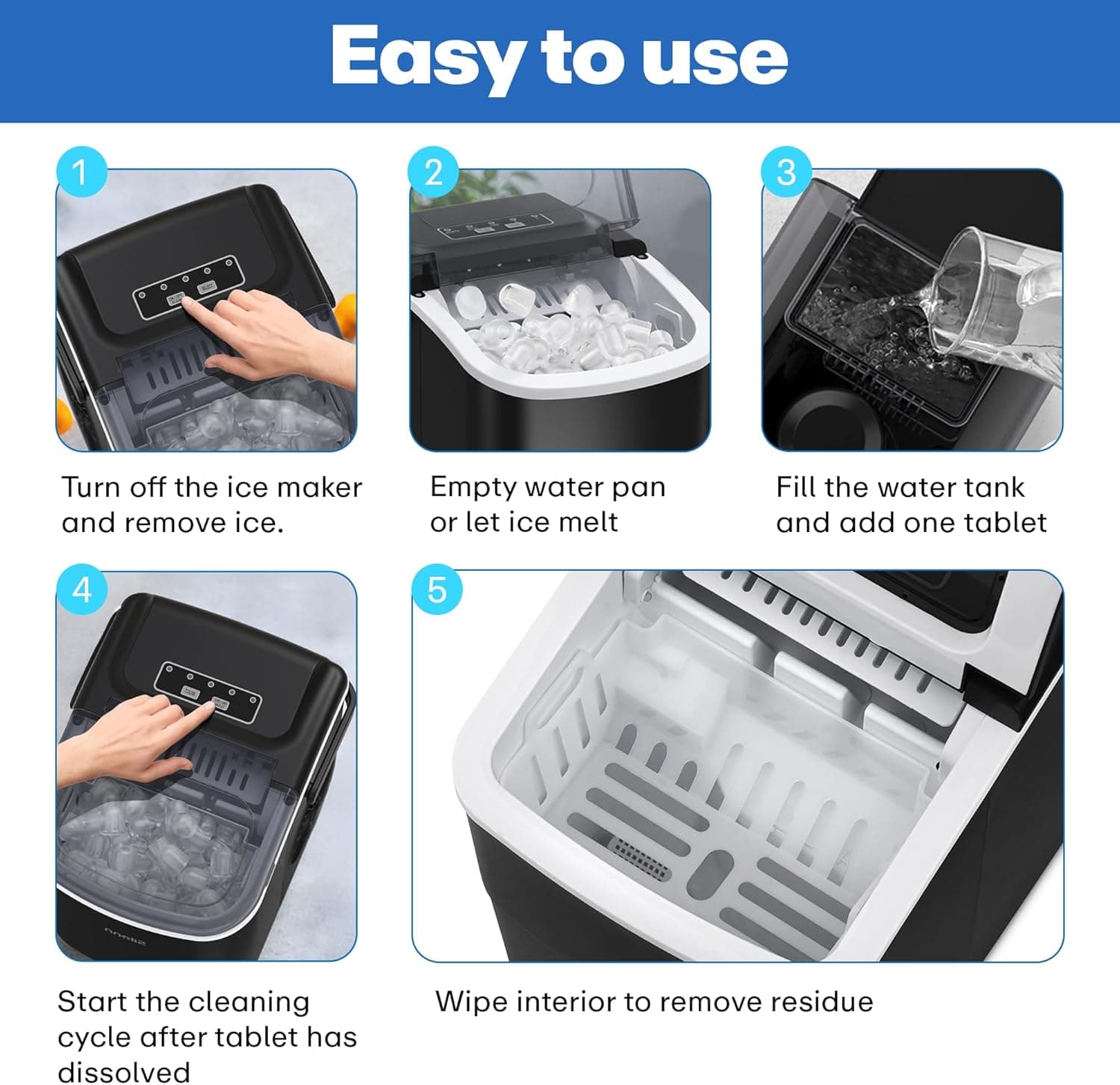 Sylvan Ice Machine Cleaner and Descaler Tablets | 30 Tabs | Made in USA | Nickel Safe Ice Maker Cleaner and Descaler | Universal Compatibility for Commercial & Residential Ice Makers - Image 7