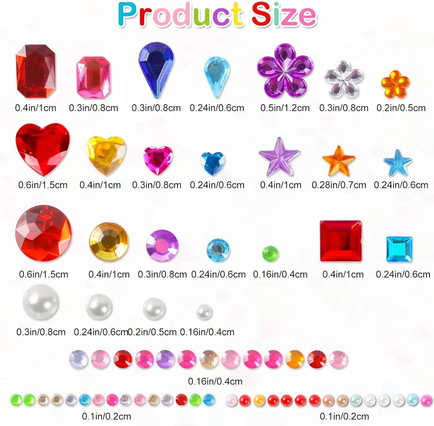 2774pcs Gem Stickers Jewels for Crafts, Self Adhesive Rhinestone Jewel Stick on Gems, Acrylic Bling Heart Stickers, Craft Supplies for Kids - Image 3