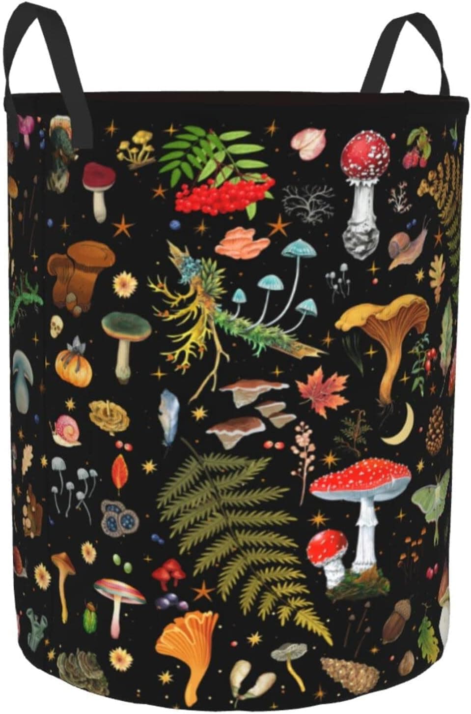 Mushroom Laundry Basket, Mushroom Decor Laundry Bag with Handles-Collapsible Storage Bin Mushroom Decor for Bedroom, Nursery Hamper, Toy Storage, 13.4X16.5IN Mushroom Small - Image 3