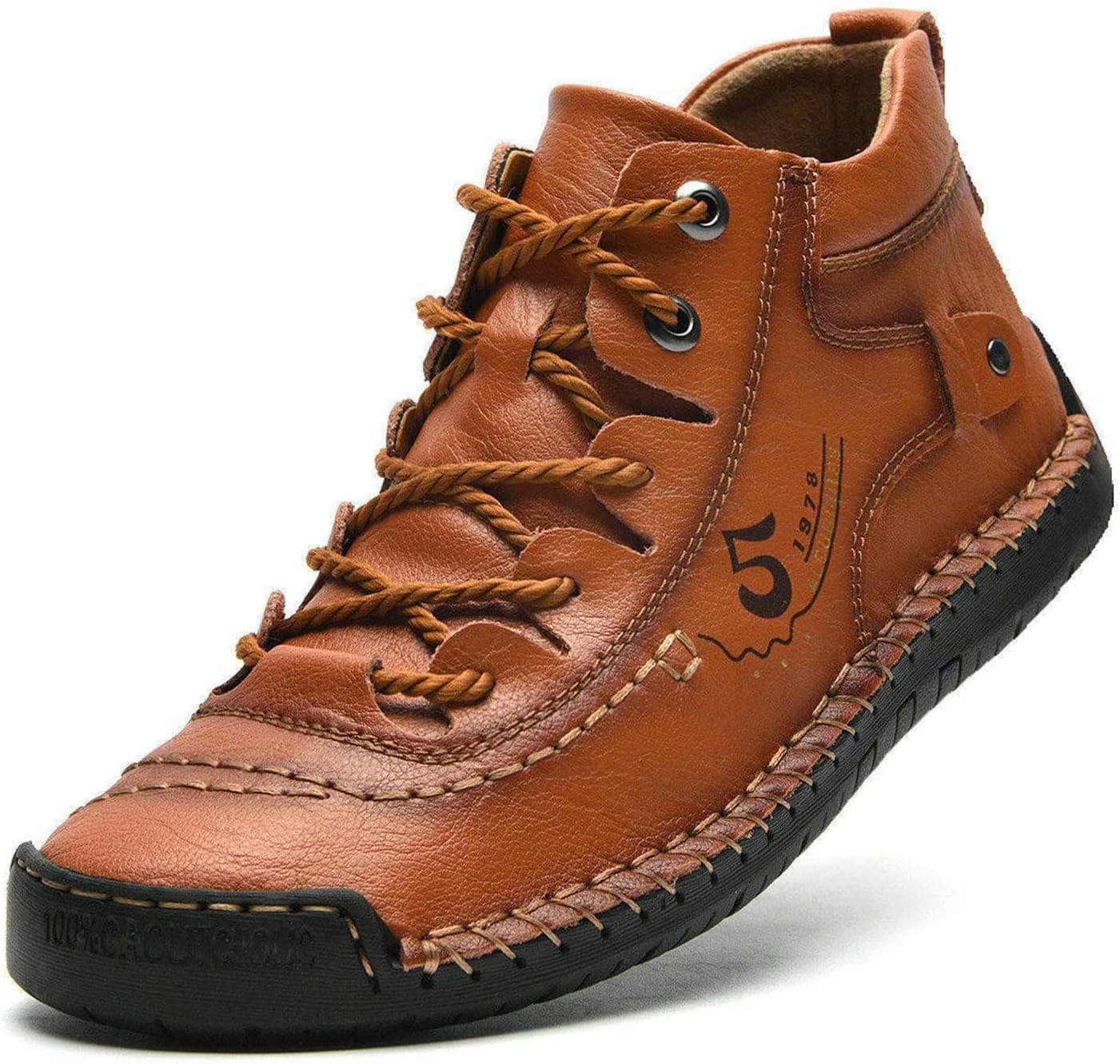 Amazon.com | alcubieree Mens Casual Leather Shoes Ankle Chukka Boots Comfortable Slip On Loafers Walking Driving Shoes | Loafers & Slip-Ons
